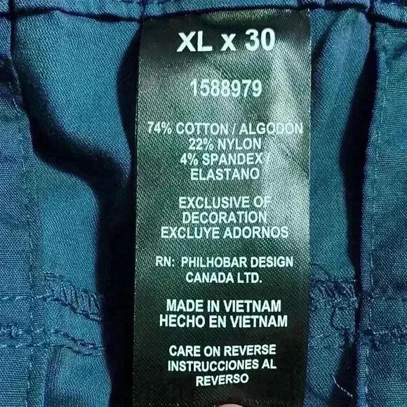 B.C. Clothing Co. Convertible Pant XL x 30 Navy Outdoor Hiking Cargo Utility NWT - Picture 12 of 13